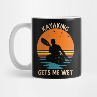 Kayaking Gets Me Wet Vintage Mug